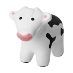 Bola anti-stress em forma de vaca para merchandising Moo cor branco segunda vista frontal