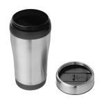 Copo térmico personalizado económica em aço e plástico 410ml Inox Colors cor preto segunda vista