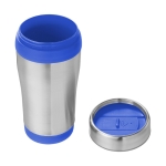 Copo térmico personalizado económica em aço e plástico 410ml Inox Colors cor azul segunda vista