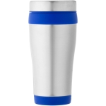 Copo térmico personalizado económica em aço e plástico 410ml Inox Colors cor azul vista frontal