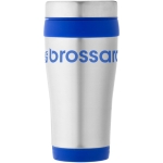 Copo térmico personalizado económica em aço e plástico 410ml Inox Colors cor azul