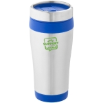 Copo térmico personalizado económica em aço e plástico 410ml Inox Colors cor azul