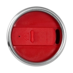 Copo térmico personalizado económica em aço e plástico 410ml Inox Colors cor vermelho