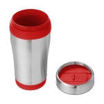 Copo térmico personalizado económica em aço e plástico 410ml Inox Colors cor vermelho segunda vista