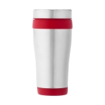 Copo térmico personalizado económica em aço e plástico 410ml Inox Colors cor vermelho terceira vista