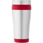 Copo térmico personalizado económica em aço e plástico 410ml Inox Colors cor vermelho vista frontal