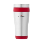 Copo térmico personalizado económica em aço e plástico 410ml Inox Colors cor vermelho