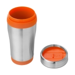 Copo térmico personalizado económica em aço e plástico 410ml Inox Colors cor cor-de-laranja segunda vista