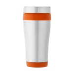 Copo térmico personalizado económica em aço e plástico 410ml Inox Colors cor cor-de-laranja terceira vista