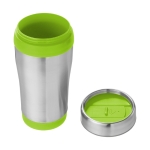 Copo térmico personalizado económica em aço e plástico 410ml Inox Colors cor verde-lima segunda vista