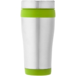 Copo térmico personalizado económica em aço e plástico 410ml Inox Colors cor verde-lima vista frontal