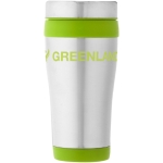 Copo térmico personalizado económica em aço e plástico 410ml Inox Colors cor verde-lima