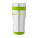 Copo térmico personalizado económica em aço e plástico 410ml Inox Colors cor verde-lima