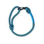 Pulseiras publicitárias com forma de cordão e clipe Cord Clip cor azul-claro