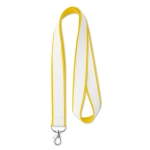 Lanyards revestimento de cetim, entrega 5-9 dias Double Sublim Express cor amarelo