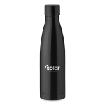 Garrafas térmicas personalizadas de aço elegantes 500ml Midlane cor preto vista principal