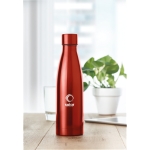 Garrafas térmicas personalizadas de aço elegantes 500ml Midlane cor cor-de-laranja vista conjunto principal