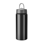 Garrafas metálicas personalizadas com palhinha 600ml Alu Sport cor preto terceira vista