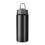 Garrafas metálicas personalizadas com palhinha 600ml Alu Sport cor preto quarta vista