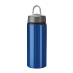 Garrafas metálicas personalizadas com palhinha 600ml Alu Sport cor azul terceira vista