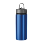 Garrafas metálicas personalizadas com palhinha 600ml Alu Sport cor azul quarta vista