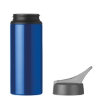 Garrafas metálicas personalizadas com palhinha 600ml Alu Sport cor azul quinta vista