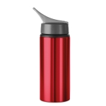 Garrafas metálicas personalizadas com palhinha 600ml Alu Sport cor vermelho segunda vista