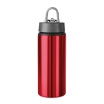 Garrafas metálicas personalizadas com palhinha 600ml Alu Sport cor vermelho quarta vista