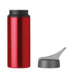 Garrafas metálicas personalizadas com palhinha 600ml Alu Sport cor vermelho quinta vista