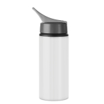 Garrafas metálicas personalizadas com palhinha 600ml Alu Sport cor branco segunda vista