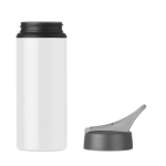 Garrafas metálicas personalizadas com palhinha 600ml Alu Sport cor branco quinta vista