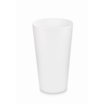 Copos reutilizáveis plástico com acabamento esmaltado 550ml Concert cor branco