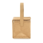 Saco térmico kraft com alça e bolso, capacidade para 6 latas Kraft cor bege quinta vista