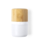 Altifalante Bluetooth de bambu com luz multicolor Naturparty cor madeira quarta vista