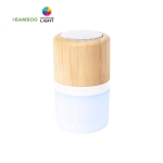 Altifalante Bluetooth de bambu com luz multicolor Naturparty cor madeira