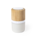 Altifalante Bluetooth de bambu com luz multicolor Naturparty cor madeira primeira vista