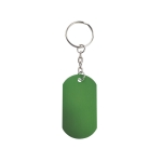 Porta-chaves com chapa de estética militar, alumínio gravado Metallic cor verde primeira vista