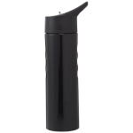 Garrafa desportiva de aço com bocal e design ergonómico 750ml Fit cor preto vista lateral