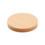 Abre-cápsulas circular com porta-copos de bambu Round Bamboo cor madeira