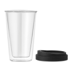 Copos para levar de vidro de borossilicato e 350ml Silicone cor preto décima vista