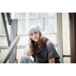 Gorro de inverno personalizável unissexo elástico rPET Sweden cor cinzento-escuro vista conjunto