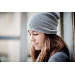 Gorro de inverno personalizável unissexo elástico rPET Sweden cor cinzento-escuro vista conjunto