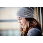 Gorro de inverno personalizável unissexo elástico rPET Sweden cor cinzento-escuro vista fotografia