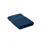 Toalhas com logo de algodão orgânico absorvente Cotton Medium cor azul