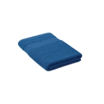 Toalhas com logo de algodão orgânico absorvente Cotton Medium cor azul real