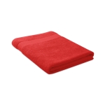 Toalha promocional de 180x100cm de algodão orgânico Cotton Large cor vermelho