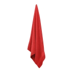 Toalha promocional de 180x100cm de algodão orgânico Cotton Large cor vermelho quarta vista