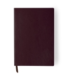 Caderno com folhas A5 pautadas e marcador de páginas Soft Classic cor bordeaux primeira vista