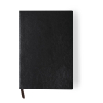 Caderno com folhas A5 pautadas e marcador de páginas Soft Classic cor preto primeira vista