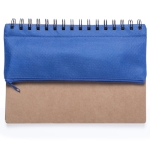 Caderno com estojo e acessórios de escrita, folhas A5 lisas Colorcase cor azul